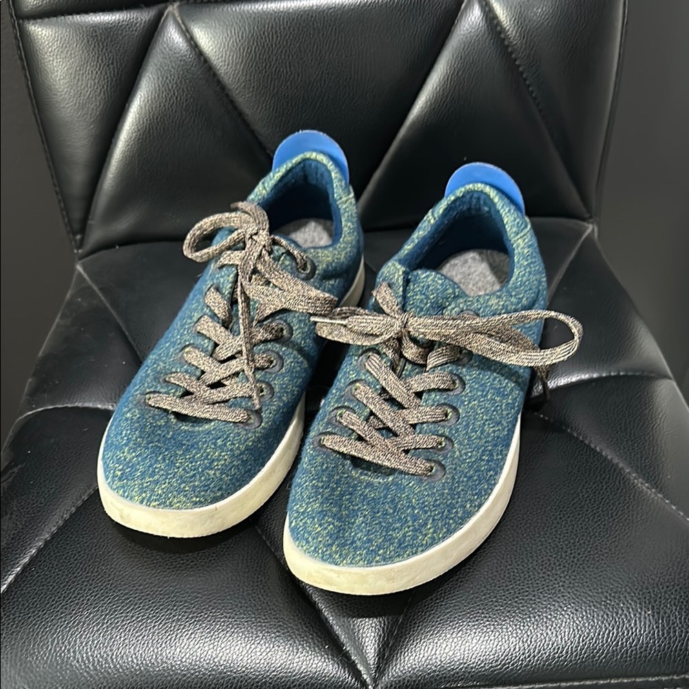 Allbirds Blue and Gray Wool Sneakers